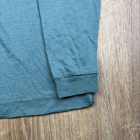 Son Of A Tailor Mens Cerulean Blue Merino Wool Crewneck Long Sleeve T-Shirt XL - Picture 6 of 12